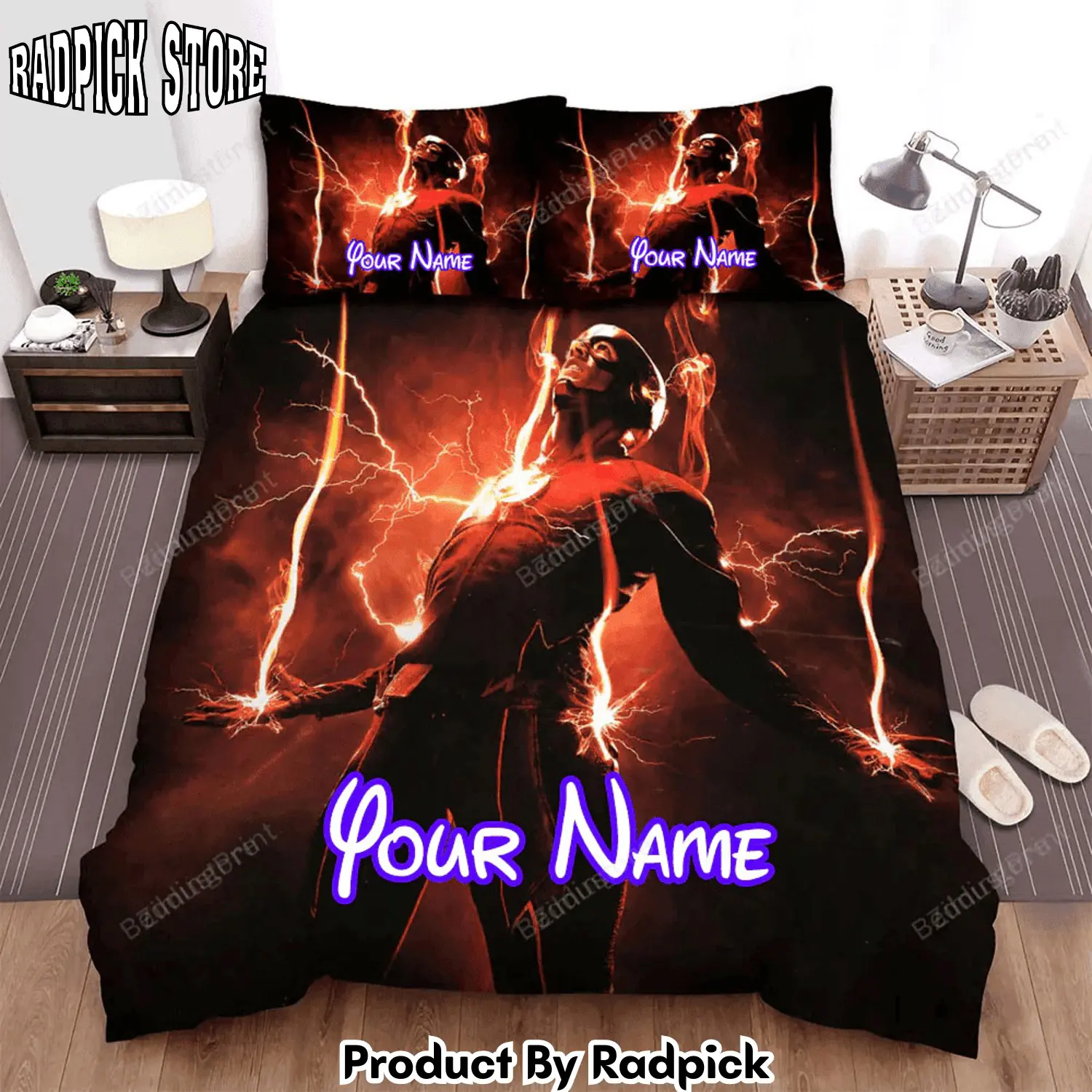 Radpick the flash movie poster artwork bed sheets duvet cover personalized name bedding sets rp3271285